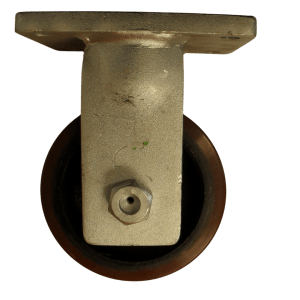 US15075B/F Fixed Castor 150mm x 75mm Cast Iron Wheel Polyurethane Tread.