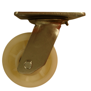 NU125B/P Swivel Plate Castor 125mm Heavy Duty Nylon Wheel.