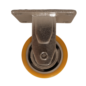 AU100B/F Fixed Castor 100mm  Aluminium Wheel Polyurethane Tread