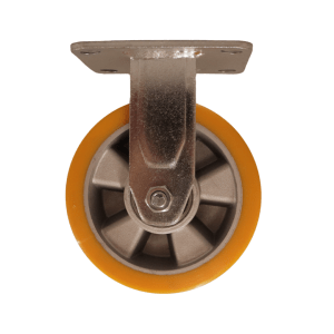 AU150B/F Fixed Castor 150mm  Aluminium Wheel, Polyurethane Tread