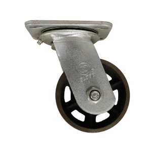 CI100R/P Swivel Pate Castor 100mm Cast Iron Wheel.
