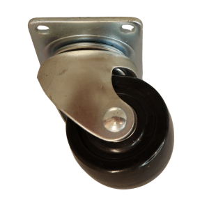 LB75B/P Swivel Plate Castor Low Barycentre, 75mm Heavy Duty Nylon Wheel.