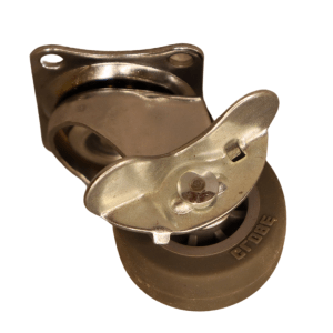 LR38P/PB Swivel Plate Braked Castor 38mm thermoplastic rubber wheel, polypropylene rim