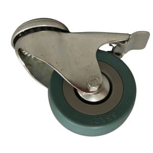LR65P/HB Bolt Hole Swivel Braked Castor 65mm thermoplastic rubber wheel, polypropylene rim