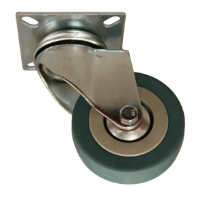 LR65P/P Swivel Plate Castor 65mm thermoplastic rubber wheel, polypropylene rim