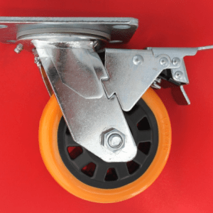PU150B/PB Swivel Plate Castor 150mm Polyurethane Tread, Plastic Wheel Braked