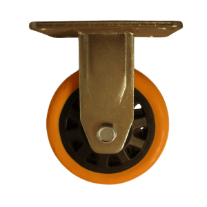 PU125B/F Fixed Castor 125mm Polyurethane Tread, Plastic Wheel