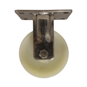 SHN125P/F Fixed Stainless Steel Castor 125mm Nylon Wheel. (Heavy Duty)