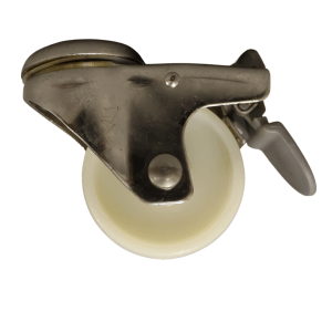 SN75P/HB Bolt Hole Stainless Steel Swivel Castor 75mm Nylon Wheel Braked
