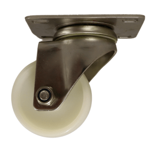 SN75P/P Swivel Plate Stainless Steel Castor 75mm Nylon Wheel.