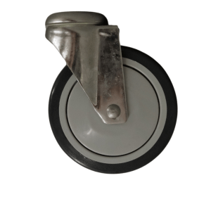 ST125B/H Bolt Hole  Stainless Steel Swivel Castor 125mm TPR Wheel.
