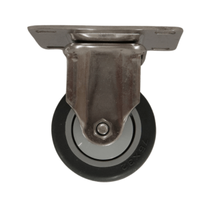 ST75B/F Fixed Stainless Steel Castor 75mm TPR Wheel.