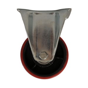 UC125B/F Fixed Castor 125mm Cast Iron Wheel, Polyurethane Tread.