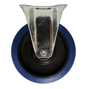 WB200B/P Swivel Plate Castor 200mm Blue Elastic Rubber Wheel.