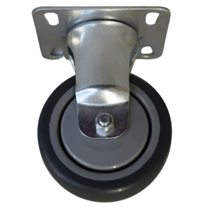 WR100B/F Fixed Castor 100mm thermoplastic rubber wheel, polypropylene rim.